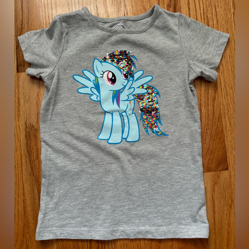 Rainbow Dash Flippy Sequin T shirt - size 6